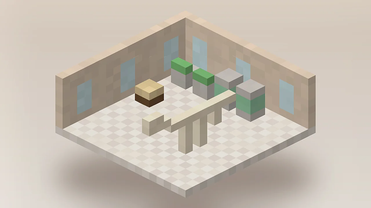 Laboratory with an Analyzer, Culture Vats and Sifter in Minecraft